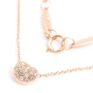 TIFFANY Authentic Gold Diamond Bean Necklace